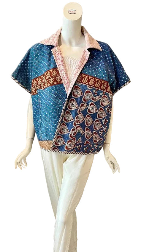 Reversible Upcycled  Kantha Work Jacket