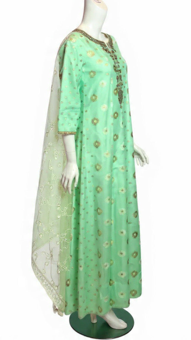 Light Green Anarkali With Dupatta