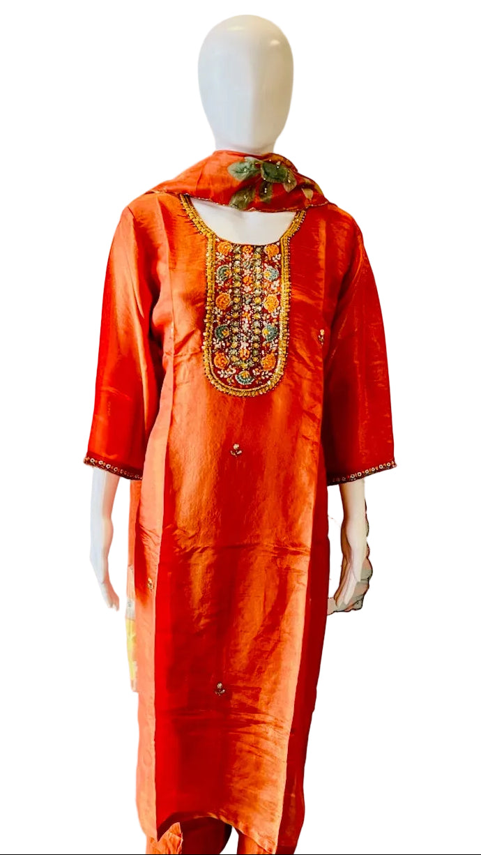 Orange Color Palazo Set