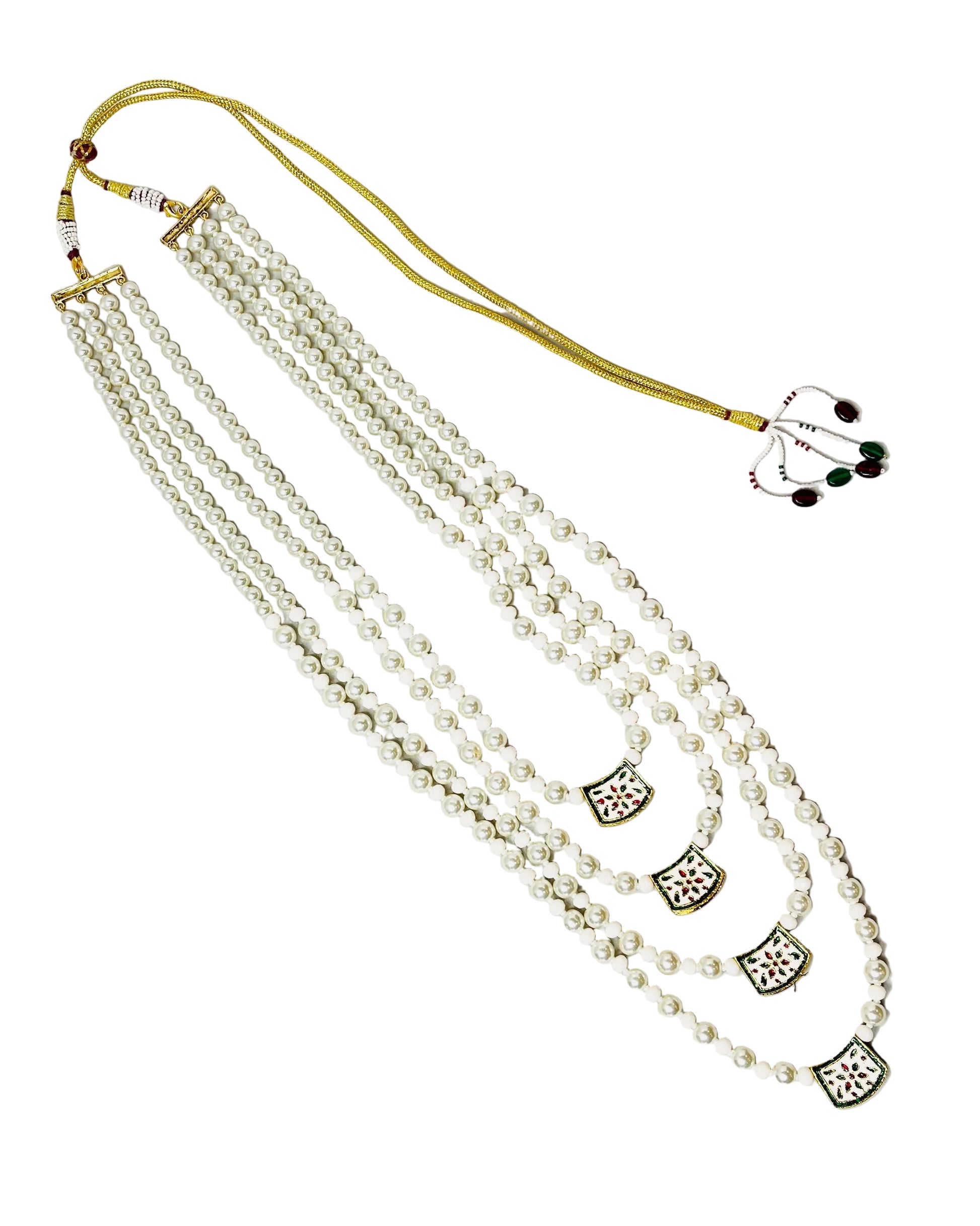 4-Layered Pearl Necklace For Groom