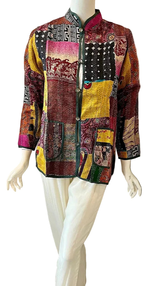Multi-Color Kantha Work Jacket