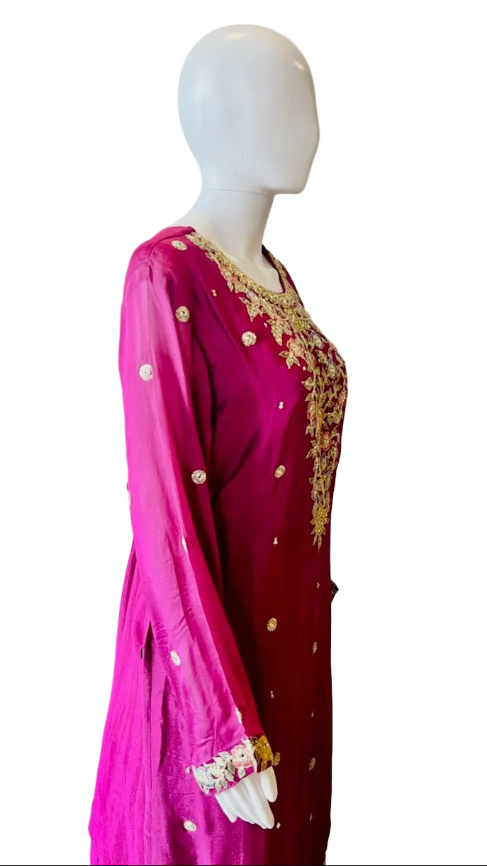 Magenta Color Pallazo Set