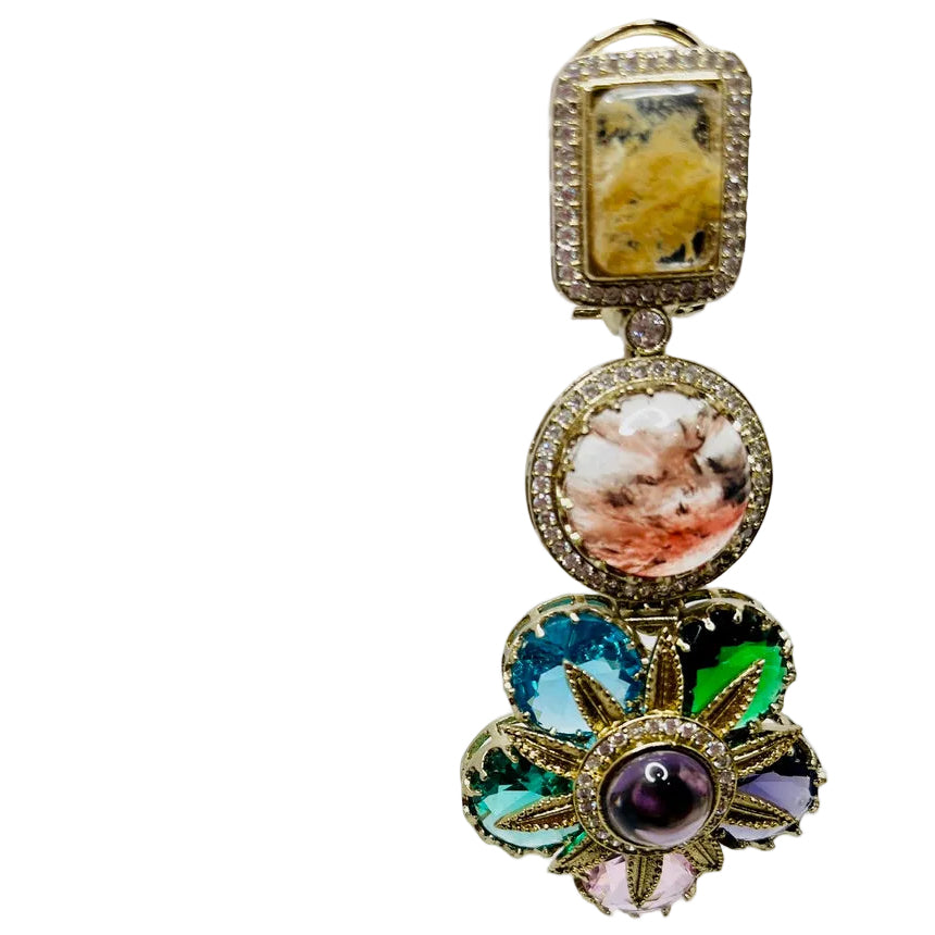 Sabyasachi Inspired Multi-Gemstone Earrings