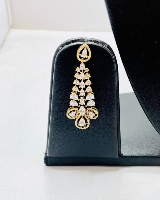 Three- Layered American Diamond Necklace Set