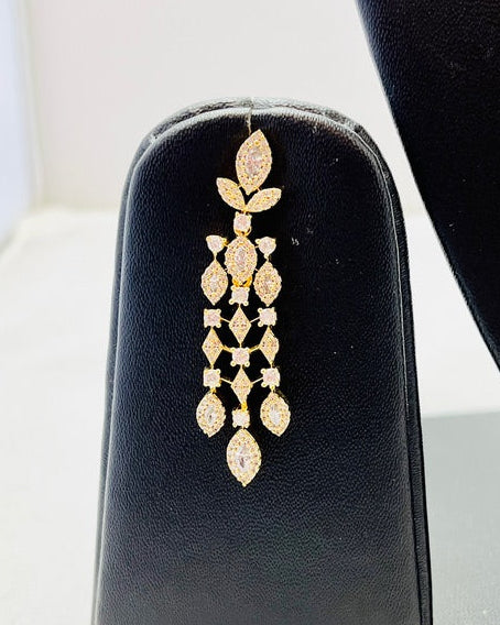Gold American Diamond Necklace