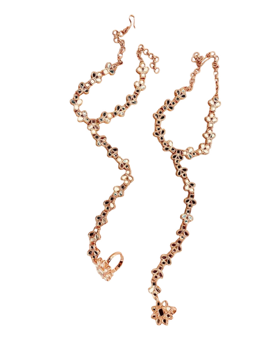 Bridal Rose gold Jewelry Set