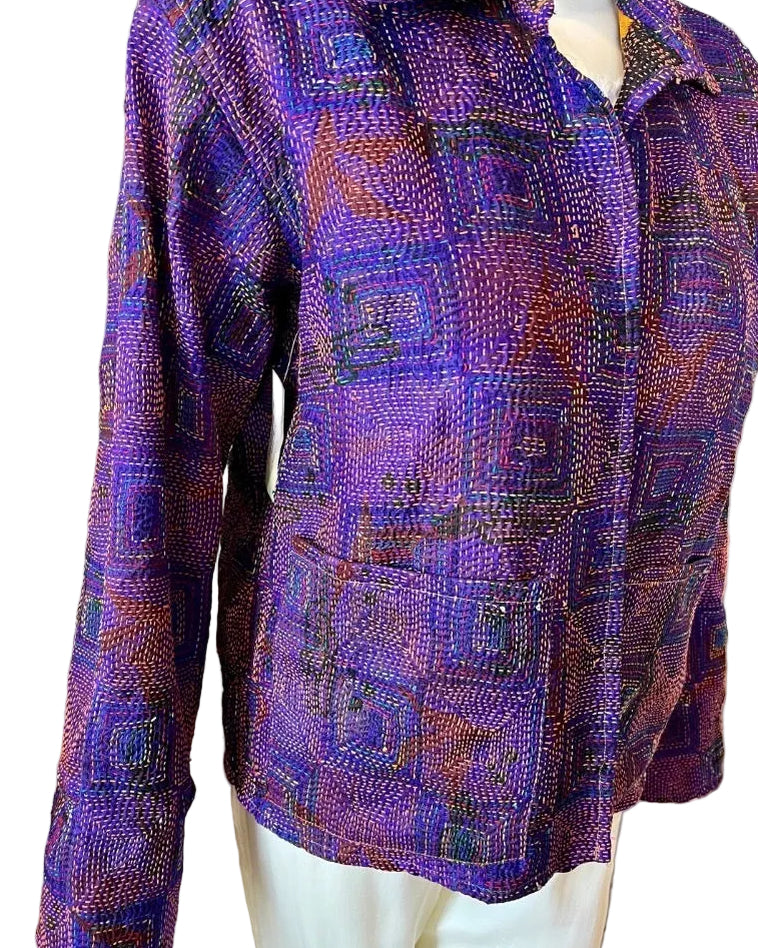 Upcycled Reversible Kantha Work Jacket