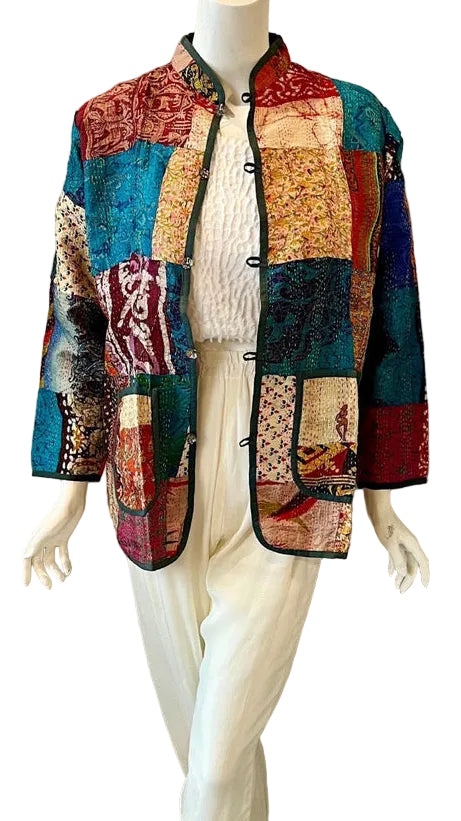 Multi-Color Kantha Work Jacket
