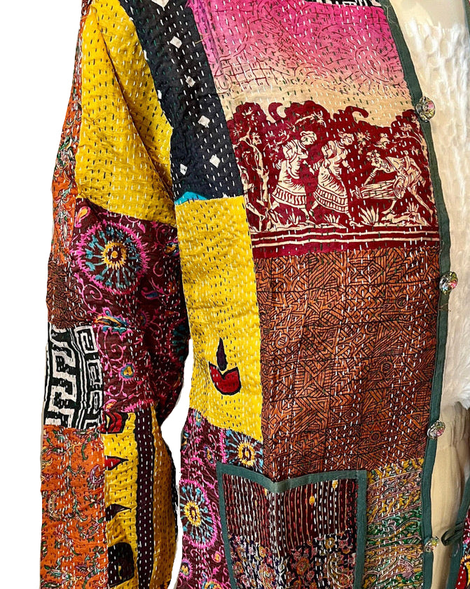 Multi-Color Kantha Work Jacket