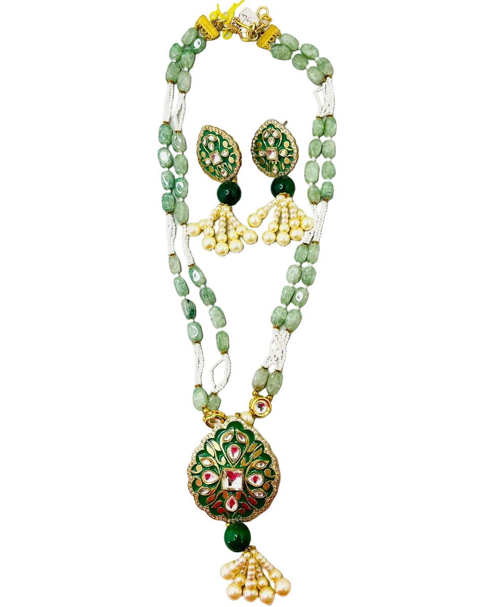 Mint Green Kundan Set