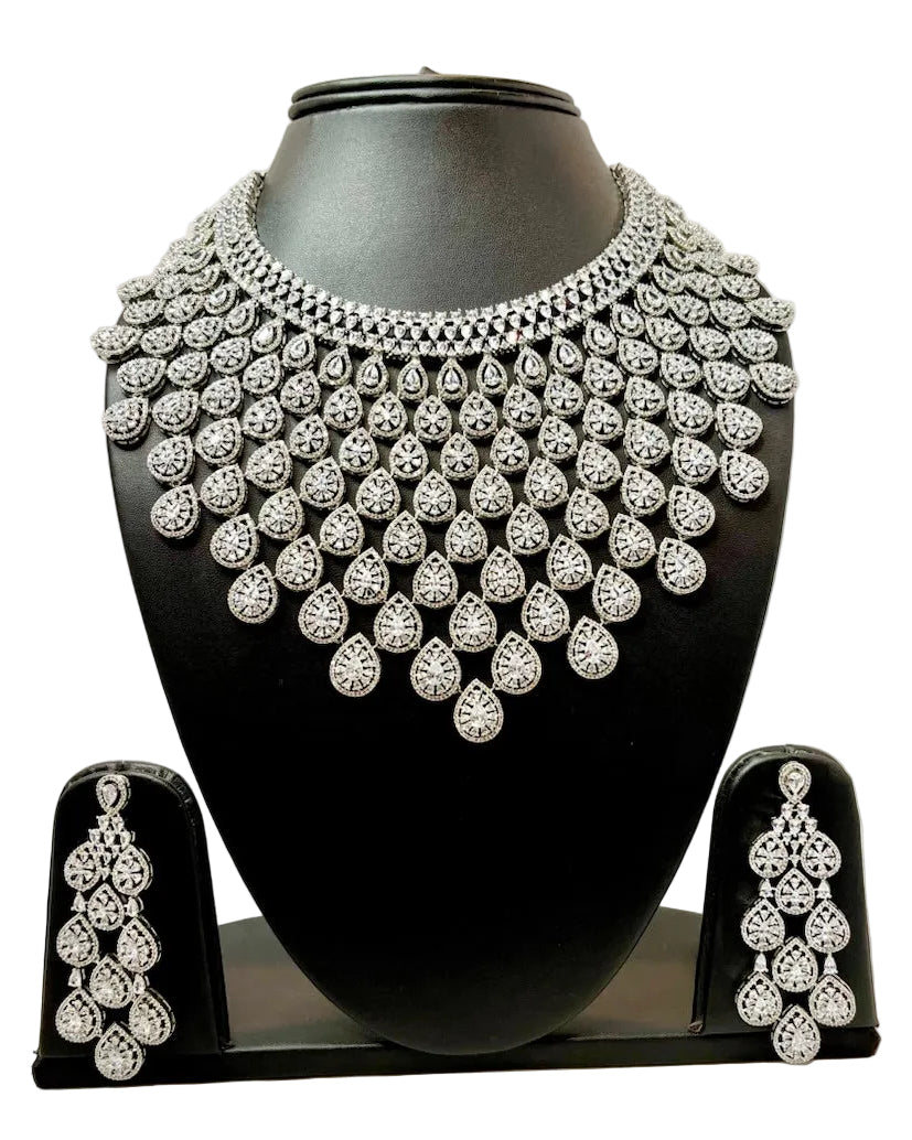 Teardrop Shaped Statement Necklace