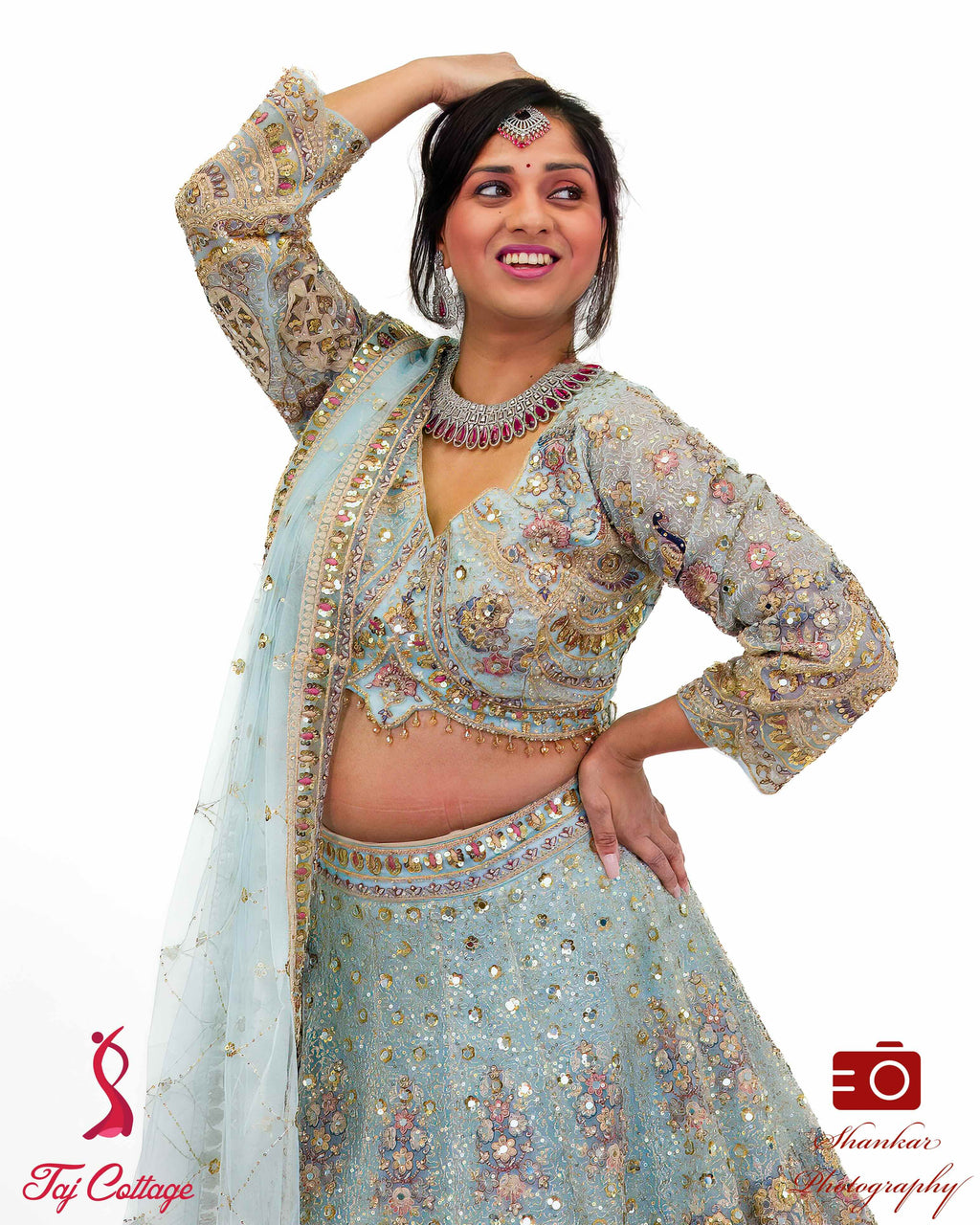 Light Blue Bridal Lehnga
