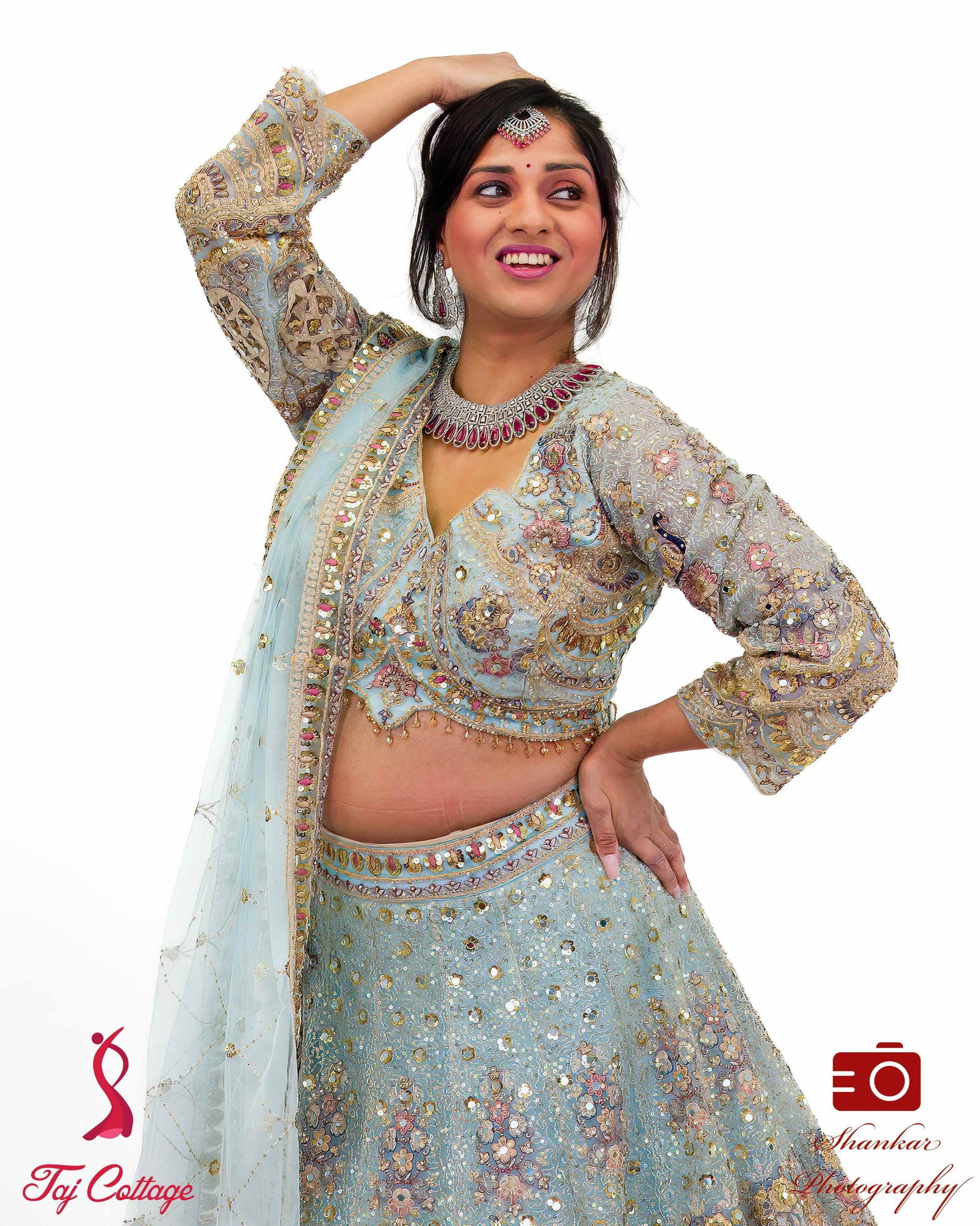 Light Blue Bridal Lehnga
