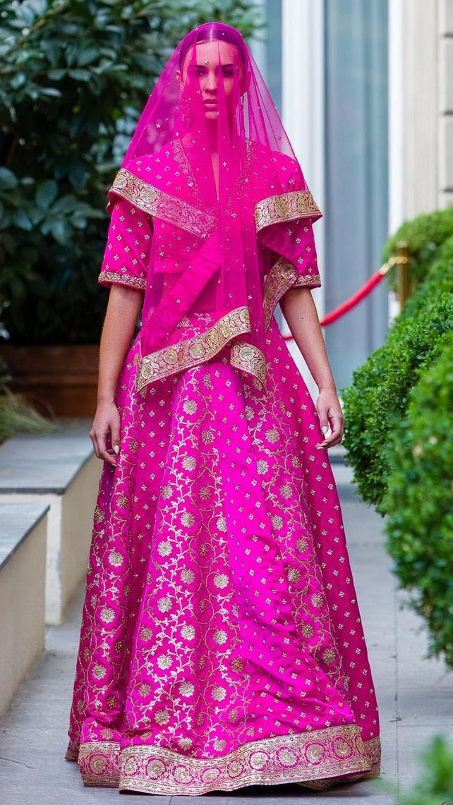 Fuchsia Bridal Lehnga Set