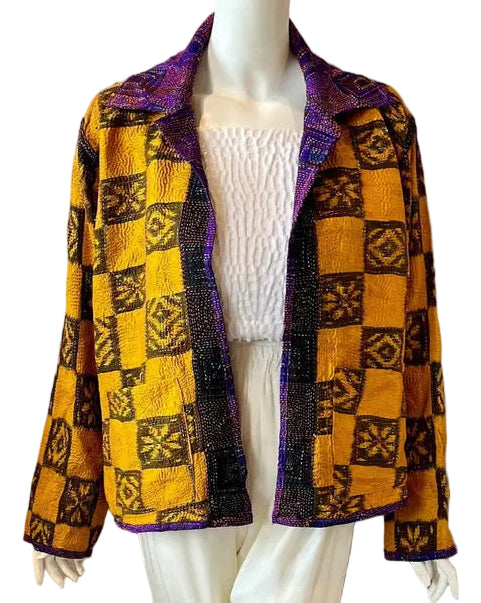 Upcycled Reversible Kantha Work Jacket