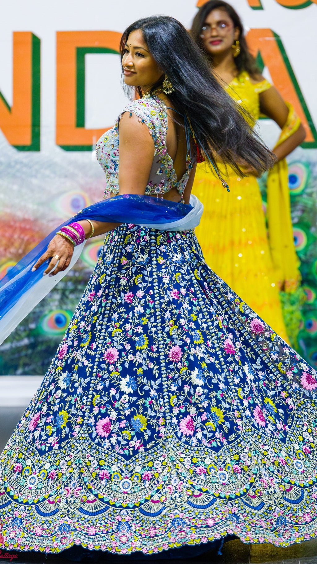 Blue Color Bridal Lehnga Set