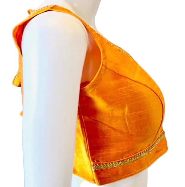 Orange Silk Blouse