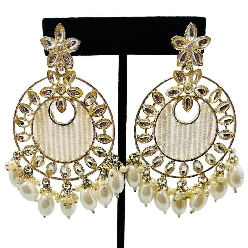 Gold Kundan Earrings