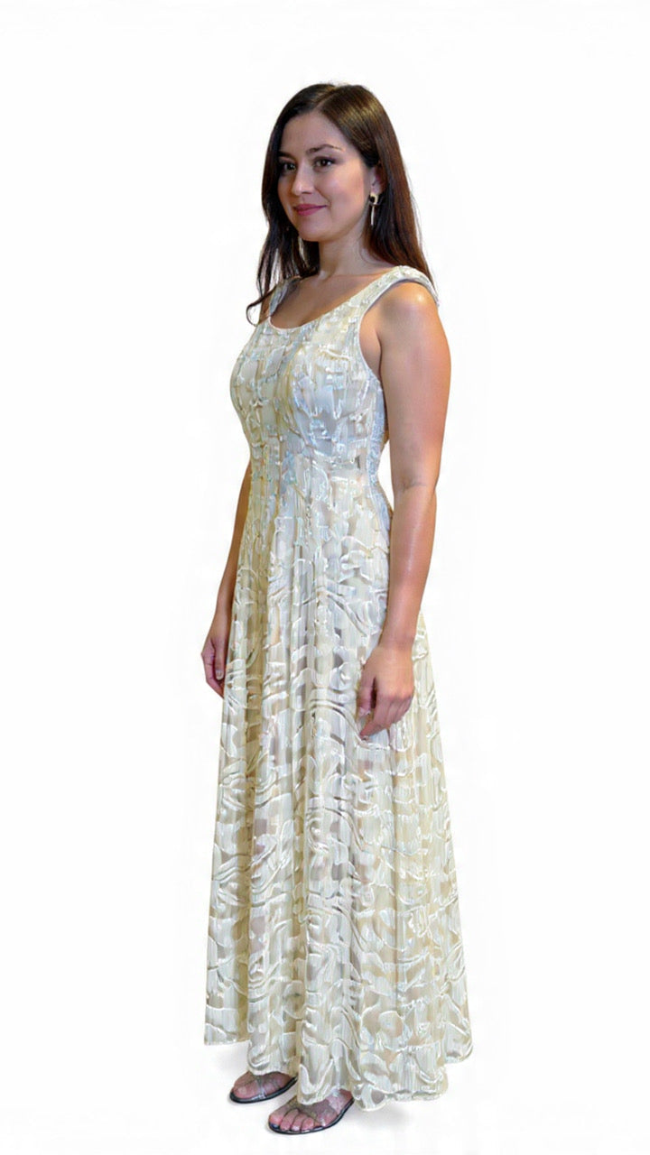 Ivory Sleeveless Maxi Dress