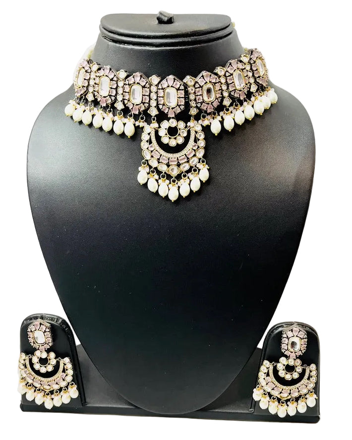 White Kundan Choker Set