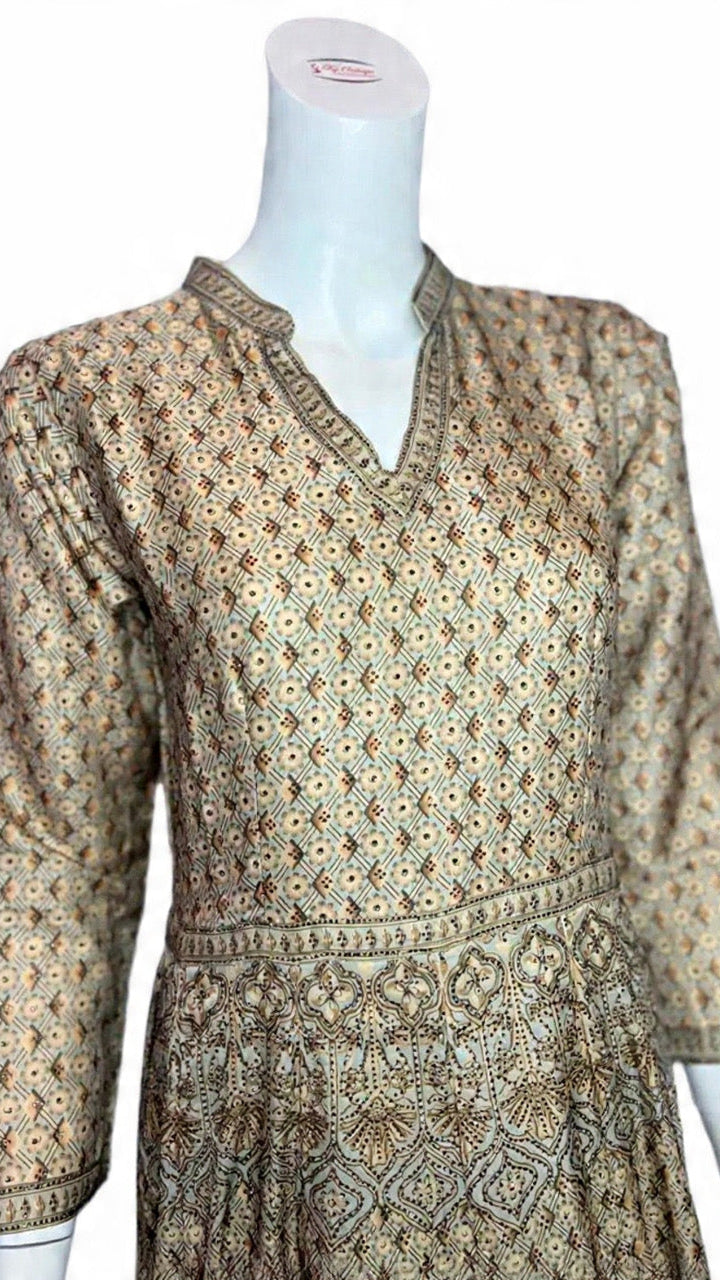 Beige Anarkali Dress