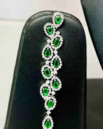 Green and Silver Stone Necklace