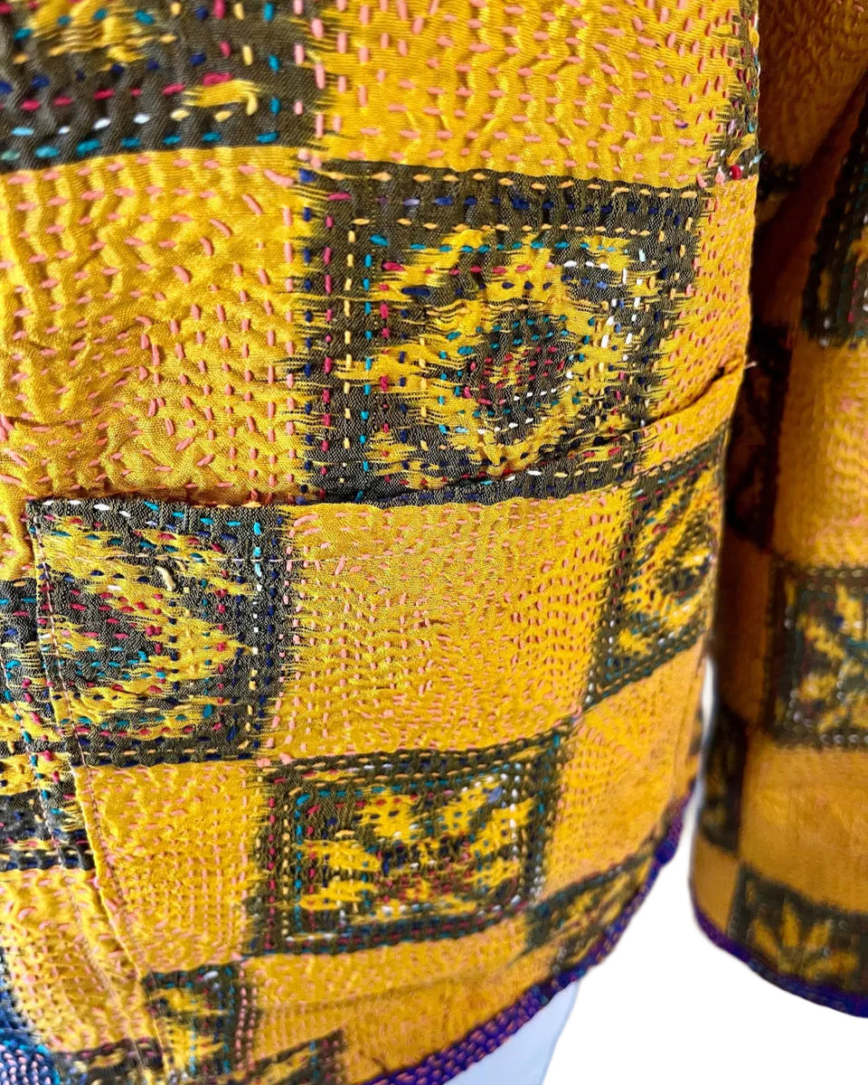 Upcycled Reversible Kantha Work Jacket