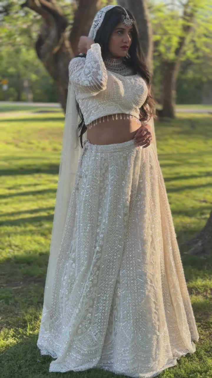 Off-White Bridal Lehnga Set