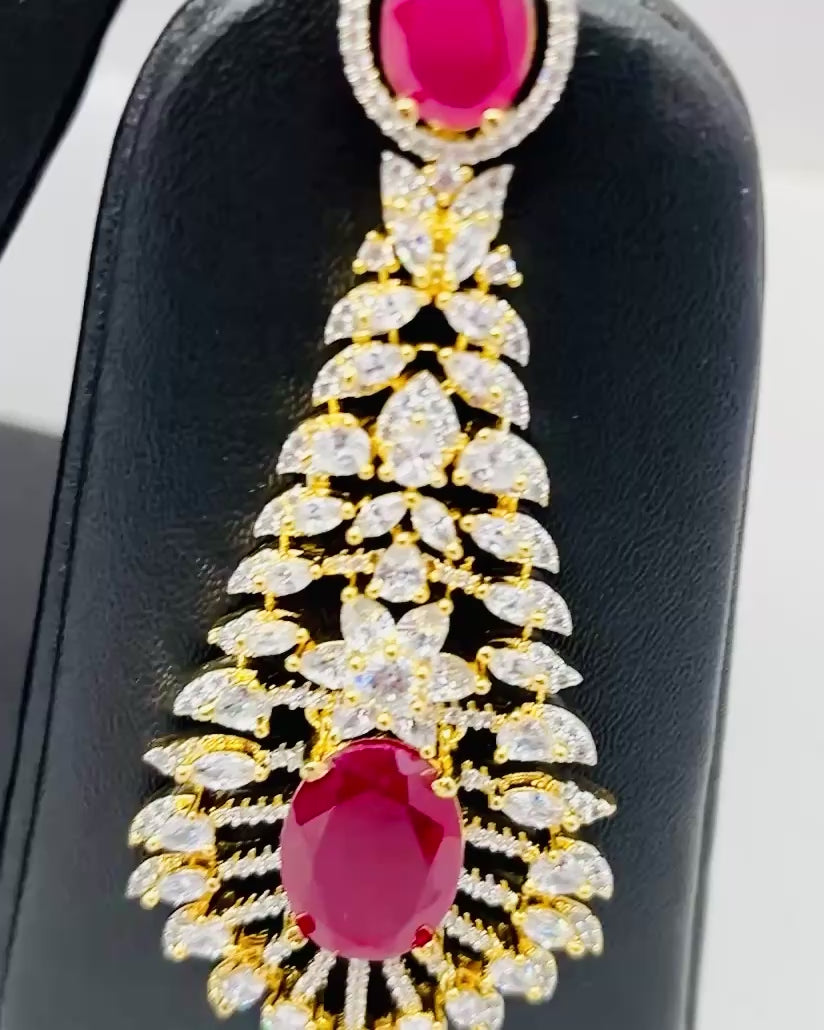 American Diamond Chocker Necklace Set