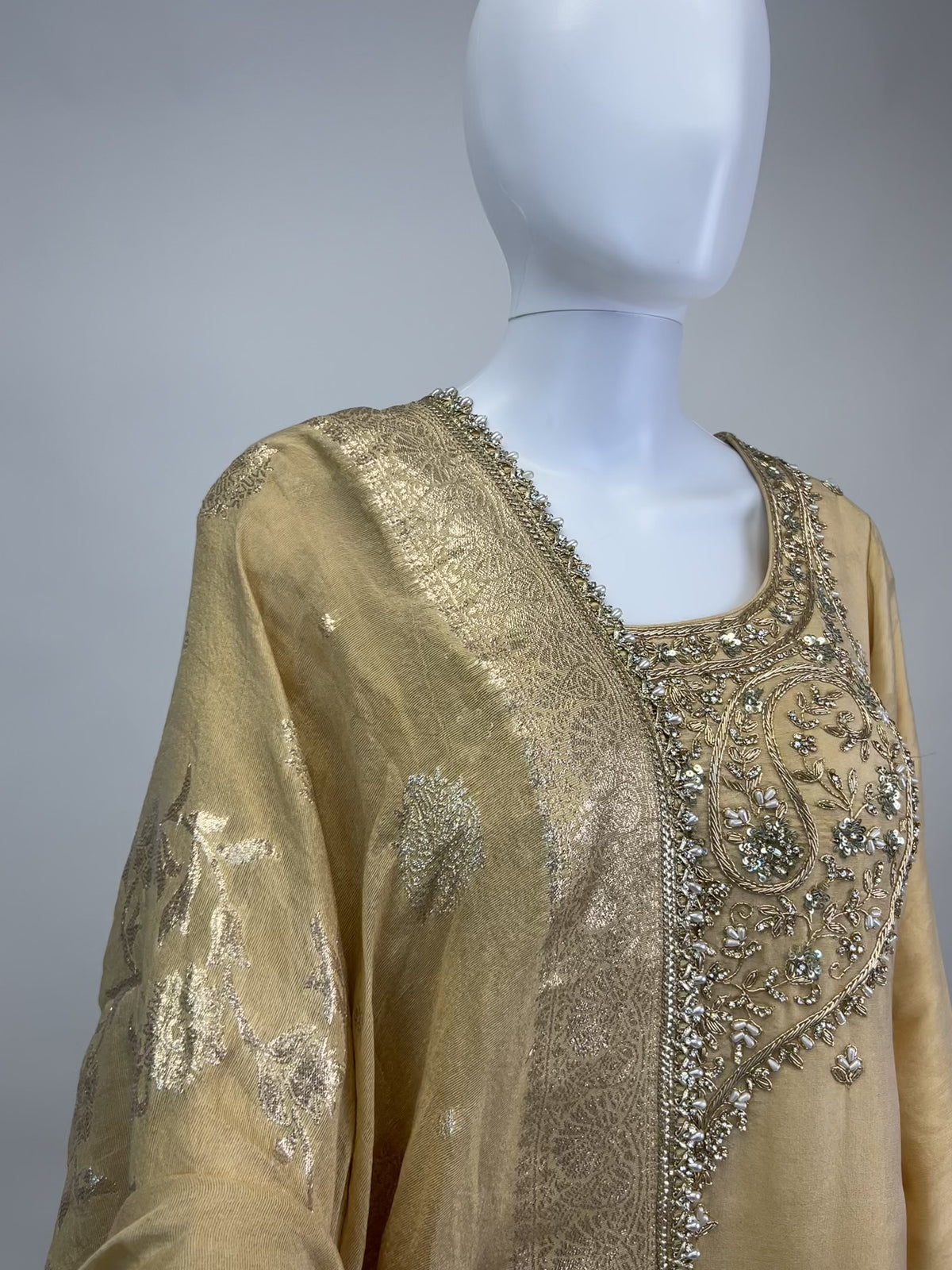 Beige  Color Sharara Set