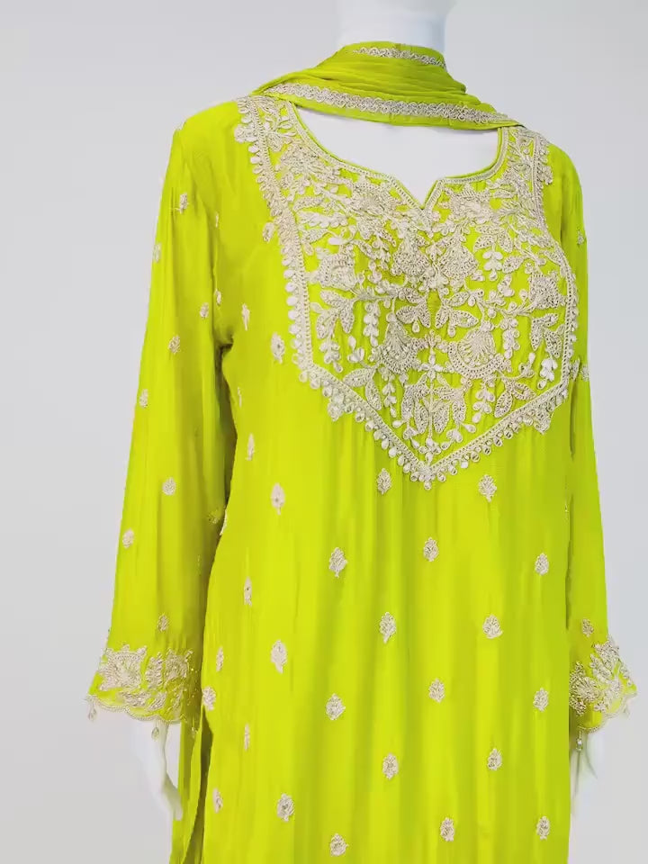 Olive Green Skirt Set