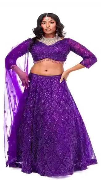 Purple Lehnga Set