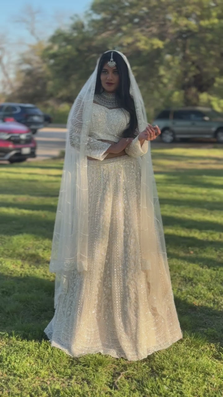 Off-White Bridal Lehnga Set