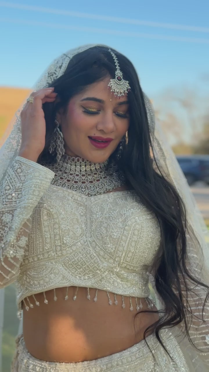 Off-White Bridal Lehnga Set