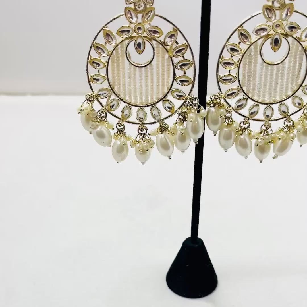 Gold Kundan Earrings