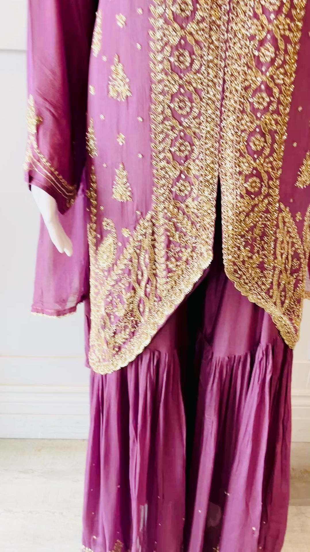 Mauve Color Sharara Set