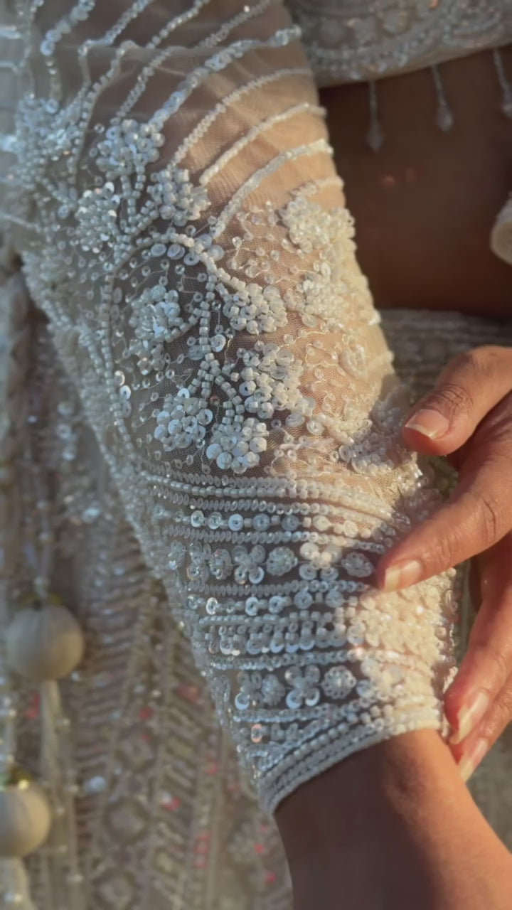 Off-White Bridal Lehnga Set
