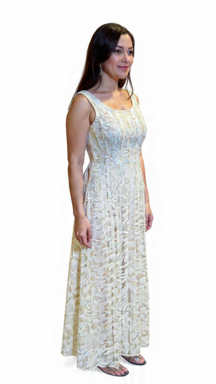 Ivory Sleeveless Maxi Dress