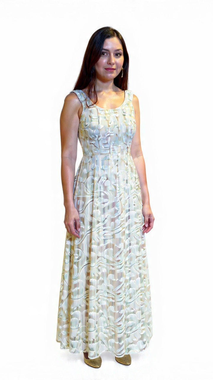 Ivory Sleeveless Maxi Dress