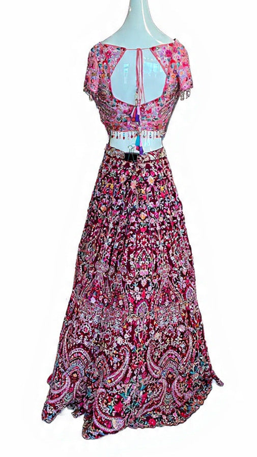 Wine Color Bridal Lehnga Set