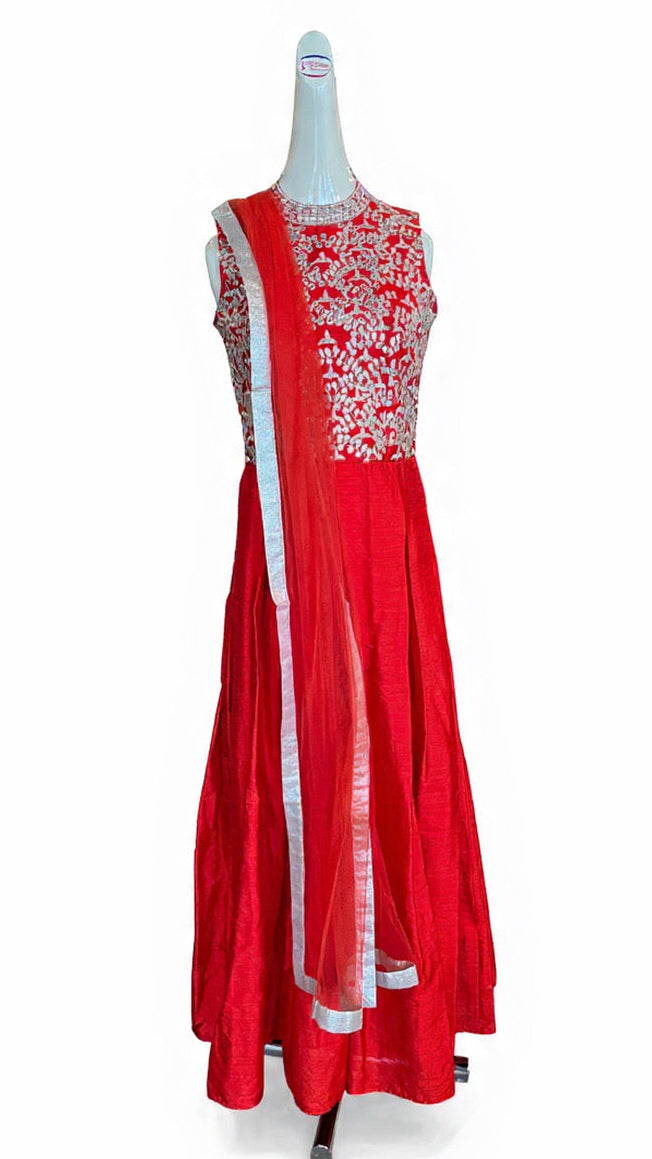 Red Anarkali Dress